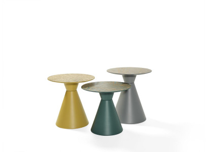 Ensemble luxueux de 3 tables de designer en bois naturel pour le salon